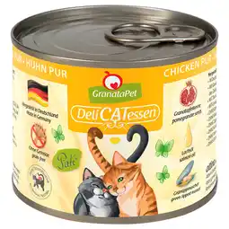 Zooplus 6x200g GranataPet DeliCatessen Kip PUUR Kattenvoer aanbieding