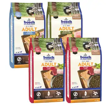 Zooplus 4 x 1 kg Bosch Adult in Gemengd Pakket Hondenvoer aanbieding