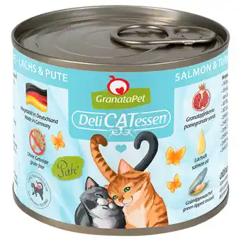 Zooplus 6x200g GranataPet DeliCatessen Zalm & Kalkoen Kattenvoer aanbieding