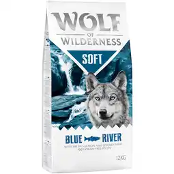 Zooplus 12kg 'Soft Blue River' Zalm Wolf of Wilderness Hondenvoer aanbieding