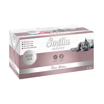 Zooplus 8x100g Mixpakket (4 Smaken) Smilla Fine Menu Kattenvoer aanbieding