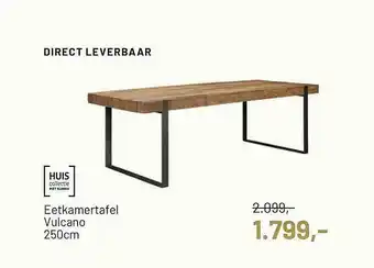 Piet Klerkx Huis Collectie Eetkamertafel Vulcano 250cm aanbieding