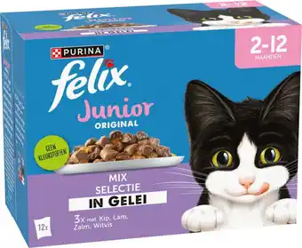 Intratuin Felix natvoer in gelei mix selectie junior 85 g 12 stuks aanbieding