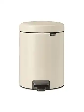 Amazon Brabantia NewIcon Prullenbak, Kunststof Binnenemmer, Soft Beige, 5 Liter aanbieding