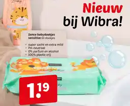 Wibra Sence babydoekjes sensitive aanbieding