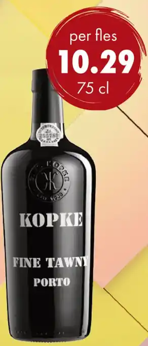 uw topSlijter Kopke Porto Fine Tawny aanbieding