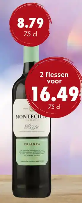 uw topSlijter Montecillo Rioja Crianza Tempranillo aanbieding