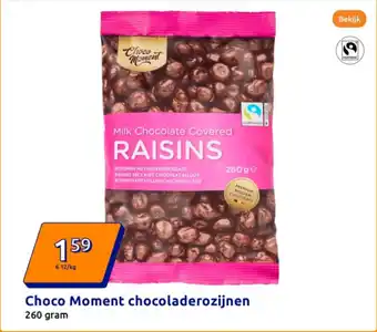 Action Choco Moment chocoladerozijnen aanbieding