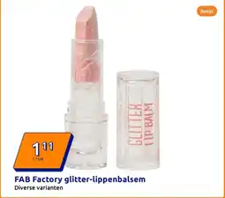 Action FAB Factory glitter lippenbalsem aanbieding