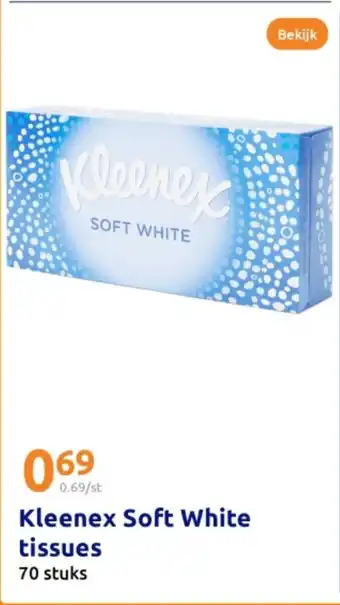 Action Kleenex Soft White tissues aanbieding