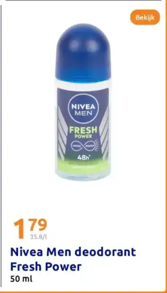 Action Nivea Men deodorant Fresh Power aanbieding