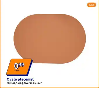 Action Ovale placemat aanbieding