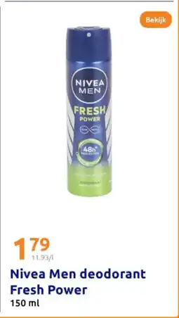 Action Nivea Men deodorant Fresh Power aanbieding