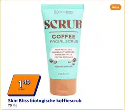 Action Skin Bliss biologische koffiescrub aanbieding