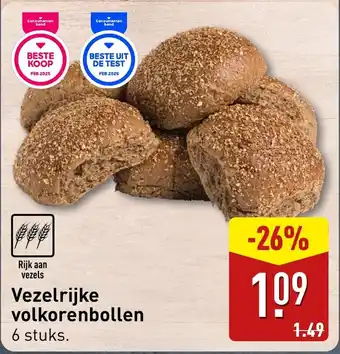 ALDI Vezelrijke volkorenbollen aanbieding