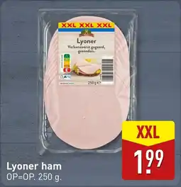 ALDI Lyoner ham aanbieding