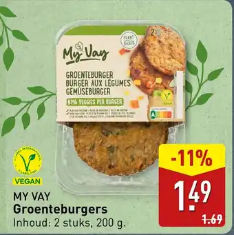 ALDI My Vay Groenteburgers aanbieding