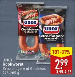 ALDI Unox Rookworst aanbieding