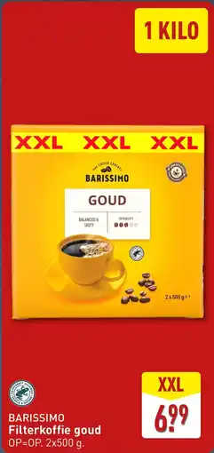 ALDI Barissimo Filterkoffie goud aanbieding