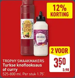 ALDI Trophy Smaakmakers Turkse knoflooksaus of curry aanbieding