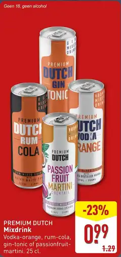 ALDI Premium Dutch Mixdrink aanbieding