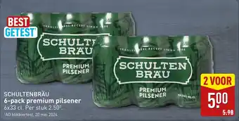 ALDI Schultenbräu 6 pack premium pilsener aanbieding