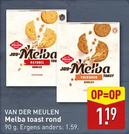 ALDI Van Der Meulen Melba toast rond aanbieding