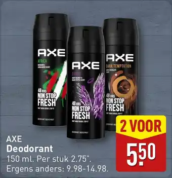 ALDI Axe Deodorant aanbieding