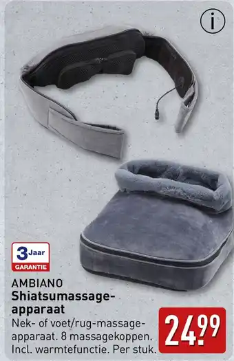 ALDI AMBIANO Shiatsumassage apparaat aanbieding