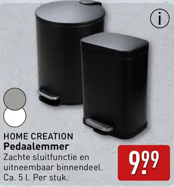 ALDI HOME CREATION Pedaalemmer aanbieding