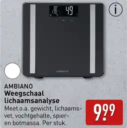 ALDI AMBIANO Weegschaal lichaamsanalyse aanbieding