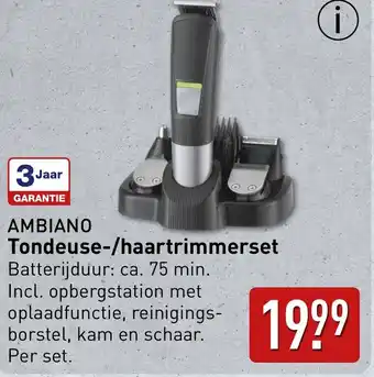 ALDI AMBIANO Tondeuse-/haartrimmerset aanbieding