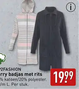 ALDI UP2FASHION Terry badjas met rits aanbieding