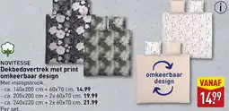 ALDI NOVITESSE Dekbedovertrek met print omkeerbaar design aanbieding