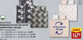 ALDI NOVITESSE Dekbedovertrek met print omkeerbaar design aanbieding