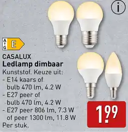 ALDI CASALUX Ledlamp dimbaar aanbieding