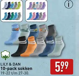 ALDI LILY & DAN 10-pack sokken aanbieding