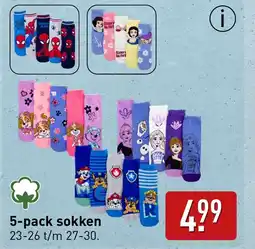 ALDI 5-pack sokken aanbieding