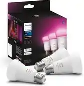 Praxis Philips Hue slimme ledlamp E27 6,5W wit en gekleurd licht 3 stuks aanbieding