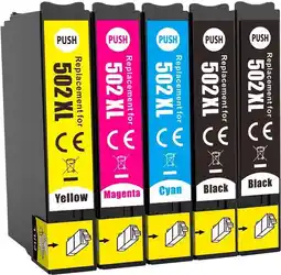 Bol.com Inktcartridges Geschikt voor Epson 502 - Multipack van 5 stuks - Met Chip aanbieding