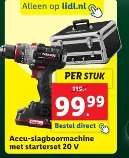 Lidl Accu-slagboormachine met starterset 20 V aanbieding