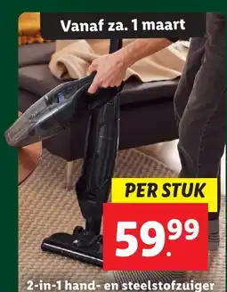 Lidl 2 in 1 hand en steelstofzuiger aanbieding