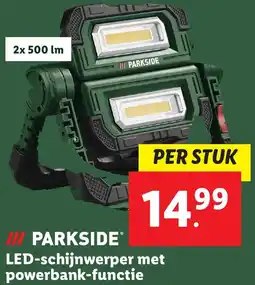 Lidl LED schijnwerper met powerbank-functie aanbieding