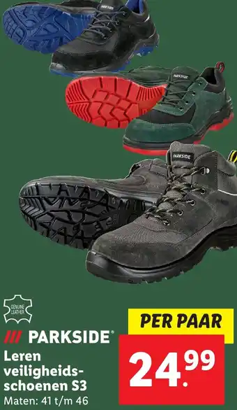 Lidl Leren veiligheids schoenen S3 aanbieding