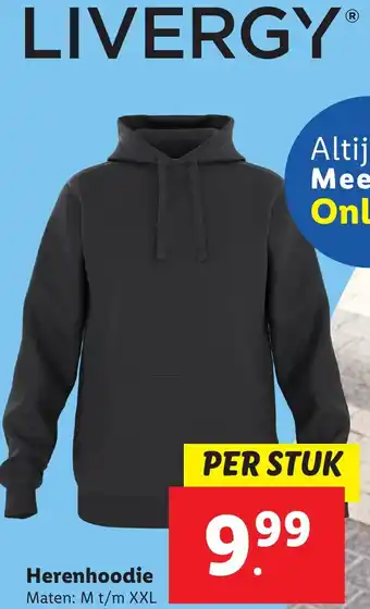 Lidl Herenhoodie aanbieding