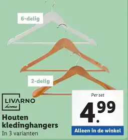 Lidl Houten kledinghangers aanbieding