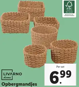 Lidl Opbergmandjes aanbieding