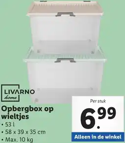 Lidl Opbergbox op wieltjes aanbieding