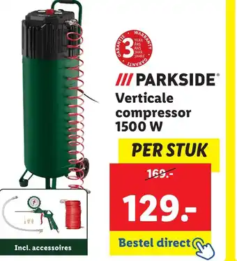 Lidl Verticale compressor 1500W aanbieding