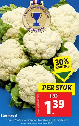 Lidl Bloemkool aanbieding